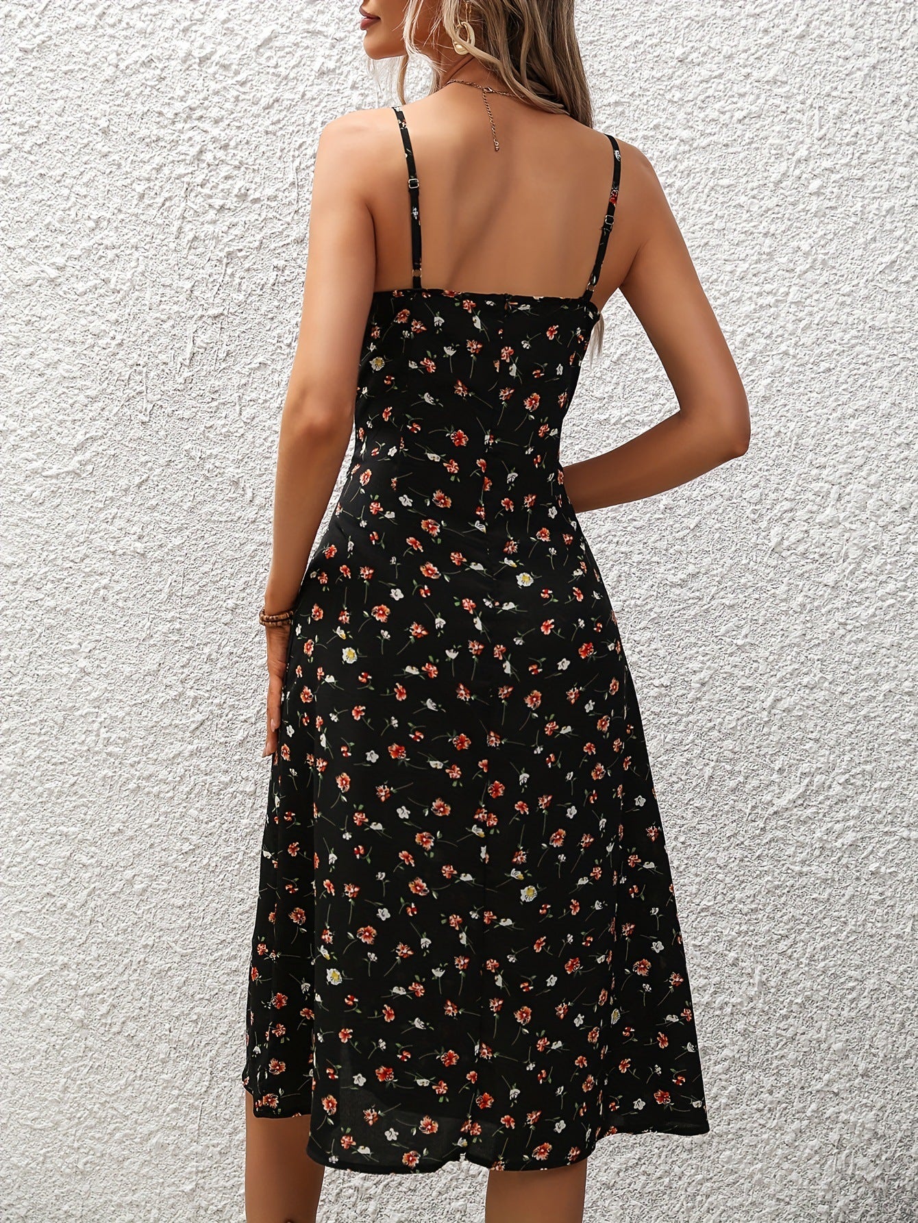 Polka Dot Suspender Dress – Sexy Summer Split Style