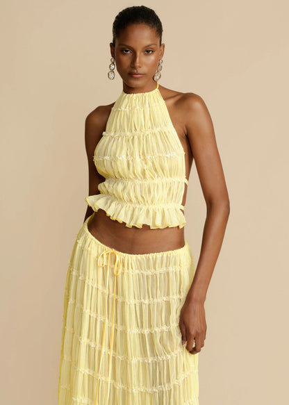 Halter Dress Suit – Sexy Backless Skirt Set