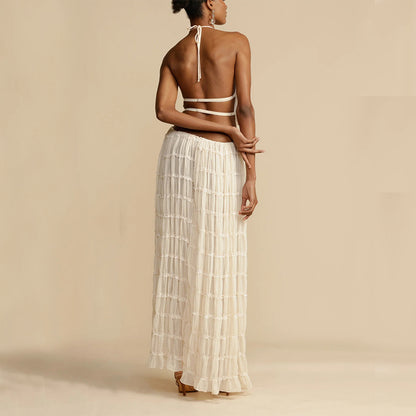 Halter Dress Suit – Sexy Backless Skirt Set